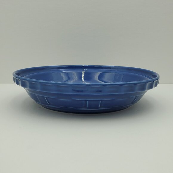 Longaberger Woven Traditions Cornflower Blue Pie Plate Baking Serving Dish - Picture 2 of 8